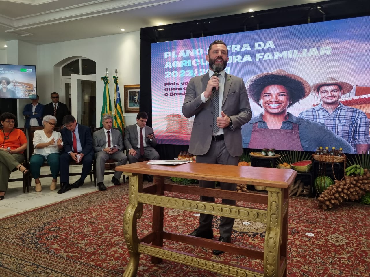 Presidente da ANATER Jefferson Coriteac participou do lançamento.
(Raul Pereira ASCOM/MDA)